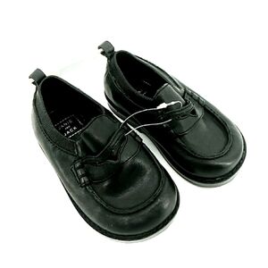 NWT Janie And Jack Black Leather Loafers Shoes Baby 5 Slip On